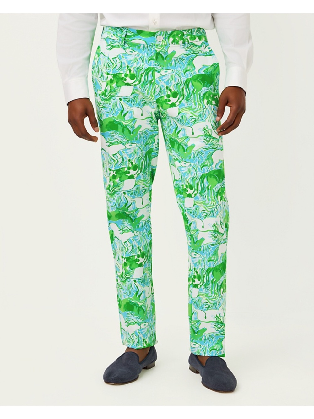 Lilly Pulitzer Men's Stuff Mizner Pants Stretch Galloping Gals Horses - size 30